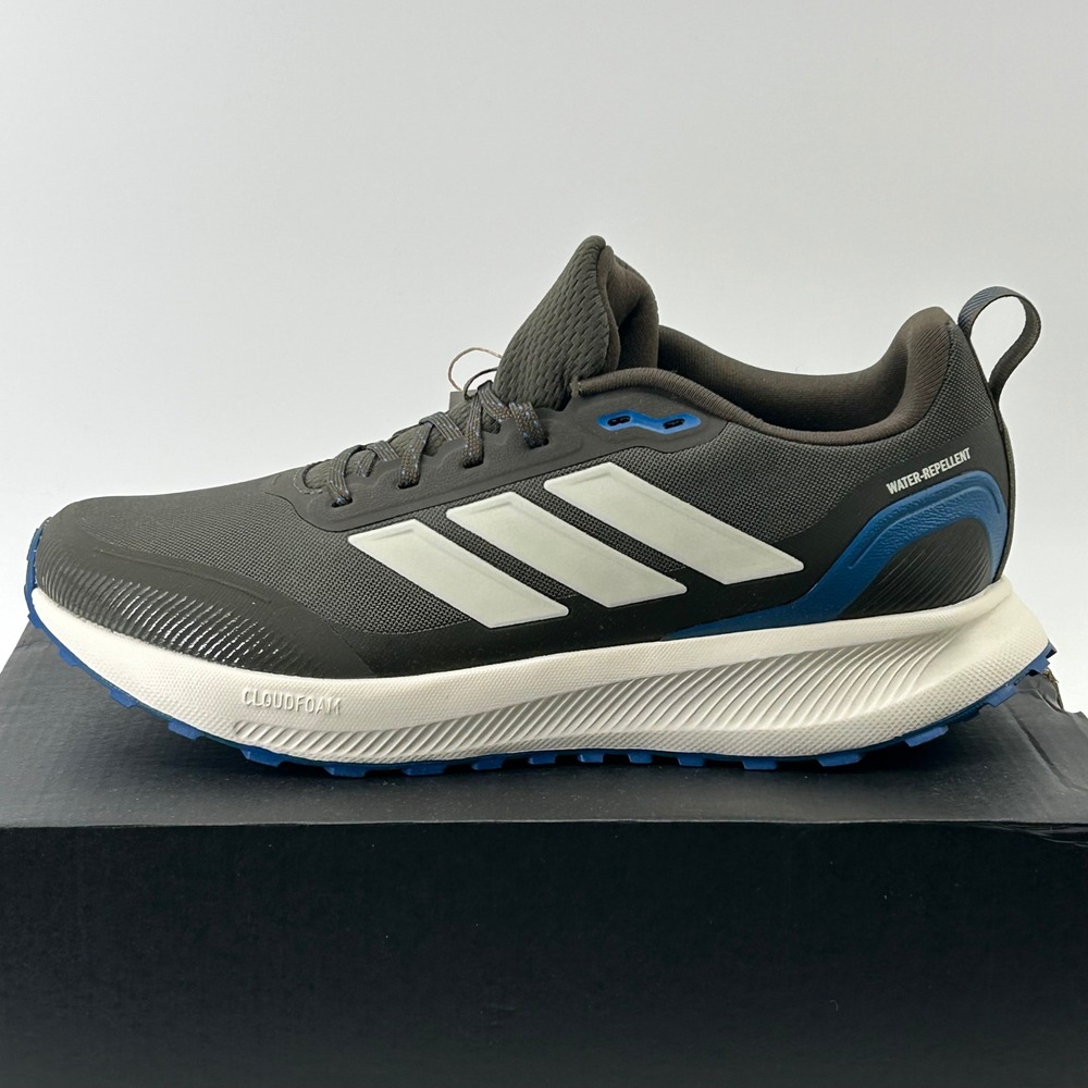 Adidas Runfalcon 5 TR Mens Size 8 Olive Green Blue JQ6958 Trail Running NEW